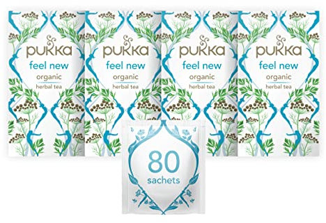 Pukka Herbs | After Dinner Organic Herbal Tea Box | Tea Infusion With Fennel, Cardamom & Turmeric | Ideal For Digestive Wellness | Caffeine Free | 4 Packs | 80 Plant Based Biodegradable Tea Bags