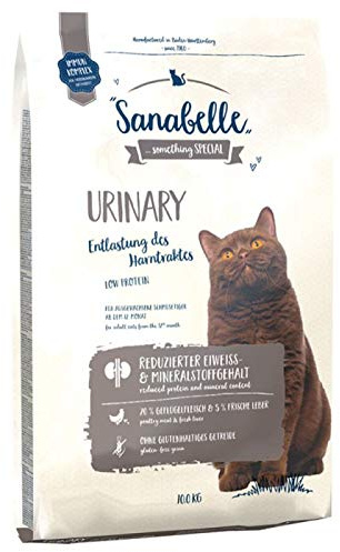 Sanabelle Trockenfutter für ausgewogen und glutenfrei für ausgewachsene Katzen ab 12 Monaten mit empfindlichem Harnsystem, 10 kg