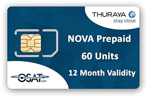 Thuraya Telefono satellitare NOVA Scheda SIM con 60 unità