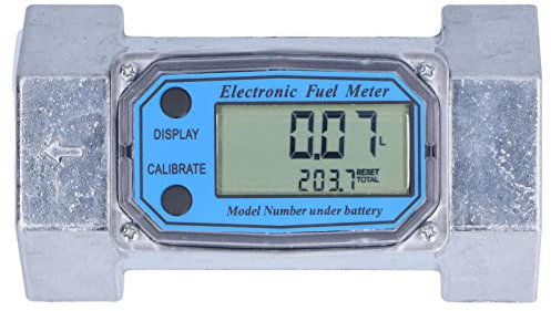 2in Turbine Flow Meter Electronic Digital Flow Meter Fuel Liquid Water Gas Oil Flowmeter LLW‑50 for Petroleum and Commerce 2.3V‑3.3V