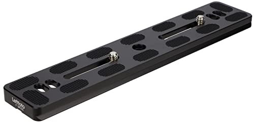 Placa universal de liberación rápida, placa QR de cámara de 200 mm, placas de zapata rápida con dos tornillos de 1/4 pulgadas para abrazadera estándar Arca Swiss para cámara réflex digital, trípode de