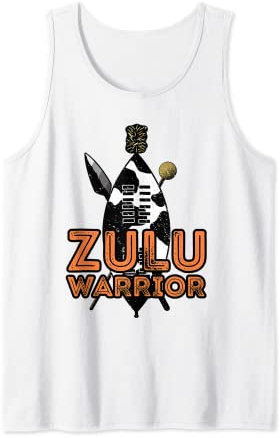 Zulu Krieger Schild Kostüm Speer Knobkerrie Südafrika Tank Top