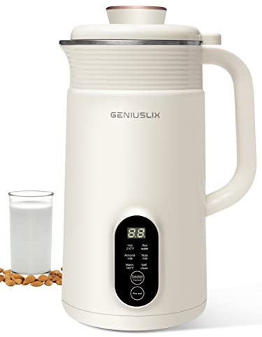 Geniuslix Walnut Milk Maker Machine for Homemade Milk, Plant Based with Automatic Cleaning and Temperature Control, Soy Milk Machine, Non-Dairy Beverages, Machine