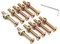 10 PCS M6*50mm Furniture Bolt Nut Set Zinc Plated Hex Socket Screw With L Type Wrench for Furniture Cots Beds Crib and Chairs (M6*50mm)