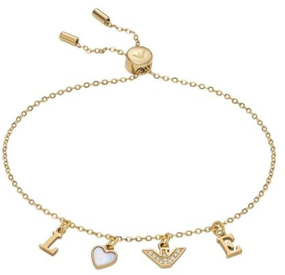 EMPORIO ARMANI Damen-Gliederarmband Perlmutt weiß, EGS2969710