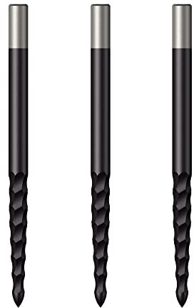Mission Darts Replacementss Lunar F/S | Steel Tip Dart Replacements Points | 36mm Black (X2679)