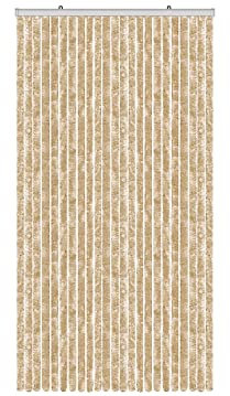 BIANCHERIAWEB Rideau antimouche anti-mouche chute panneau porte fenêtre maison en chenille 100 x 220 cm, beige