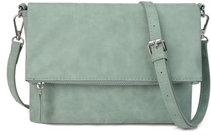 Gladdon Umhängetasche damen,Schultertasche mit Reißverschluss, Crossbody Tasche, Leder Handtasche Klein, Daypack…