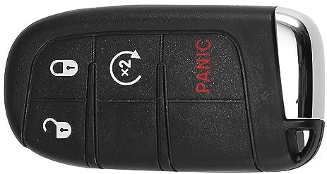 Unifizz Telecomando di ricambio intelligente per chiave auto M3N-40821302 433 MHz 4 A Chip 4 pulsanti con chiave per Jeep Renegade 2015-2020