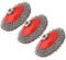 Lot de 3 brosses rondes 115 mm - Brosse métallique ondulée - Meuleuse d'angle Flex - Type de disque en acier au carbone