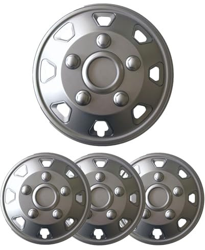 4er Set Radzierblenden 16 Zoll passend für Ducato, Sprinter Radkappen Silber Matt