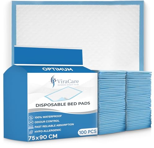 100 x Disposable Incontinence Bed Pads, 75x90cm, Bed Protectors | Absorbent, Incontinence Bed Sheets, Bed Mats, Maternity Use, 7 Packs of 15