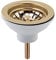 Balterley Kitchen Sink Waste Kit with Basket Strainer, 1 1/2 inch Sink Waste Pipe, Stainless Steel Basket Strainer, 90mm Standard Fittings - 63 x 115 x 115mm (Brushed Brass)