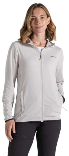 Craghoppers Damen Nosilife Afia Hoodie Jacke, light grey marl, L