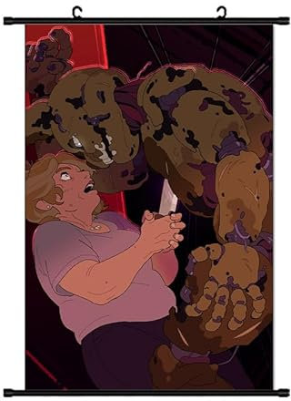 Jilijia Five Nights Game Scroll Poster Wandgemälde für Home Decor FNAF Cartoon Charaktere Wandkunst für Wohnzimmer Schlafzimmer Büro 40x60cm