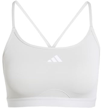 adidas Damen AeroReact Training 3Stripes Bra, Wonder Alumina, S
