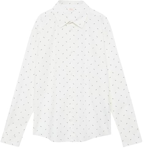 s.Oliver Langarmhemd aus Baumwollstretch mit All-over-Print