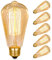 Neviland E27 Vintage Light Bulbs Large Edison Screw Bulb - Squirrel Cage Shaped Filament - 2700K Warm White Dimmable - Pack of 6 (60, Watts)