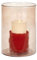 Lambert Livorno Windlicht Glas apricot/rot H 21 cm D 15 cm
