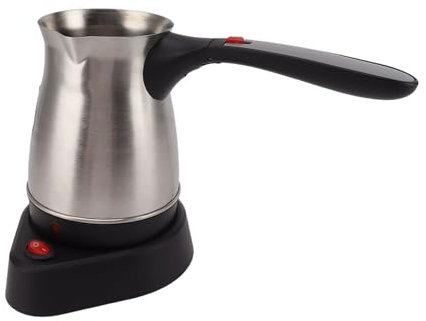 Fdit Caffettiera Turca Elettrica Riscaldamento Efficiente Manico Pieghevole Caffettiera in Acciaio Inossidabile
