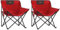 vidaXL Chaise de Camping avec Poche Pliable Lot de 2 Rouge, Chaise de Camping Pliante, Chaise d'extérieur Pliante, Chaise de Camping Pliable
