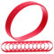 YARNOW 50 Pièces Bracelet Bracelet Bracelets Vierges Bracelet élastique Bracelet uni Bracelets en Silicone en Vrac Bracelets en Silicone Unisexes Bande colorée Gel de silice Rouge