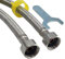 CYILIUEN Pack of 2 80 cm M10 x 1/2 Basin Connectors Flexi Pipes Tails Plumbing Fittings with Installation Tools, Tap Fittings for Kitchen Sink, Bathroom Basin, 1407D4