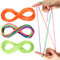 Cats Cradle 3 Pieces Rainbow Colour Fumble Finger Thread Rope Toy Supplies Finger Game Developmental Toy for Teens Adults Stimulate Creativity (Yellow)