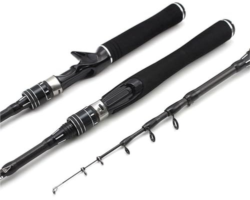 EKalgretrA Stipprute Carbon Angelrute Teleskop Angelrute 1,5 M 1,98 M Casting Locken Feeder Rod Stick Harte Karpfen Angelrute Teleskopangel(Casting Rod,1.5M)