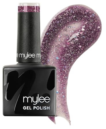 Mylee Gel Nail Polish 8ml [All Eyes On Me] - UV/LED Soak-Off Nail Art Manicure Pedicure for Professional, Salon & Home Use [Bold Glitter Range] - Long Lasting & Easy to Apply