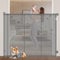 Extra Tall Retractable Baby Gate with Reinforced Strips, Up to 140cm Wide, Prevent Climbing Over, Retractable dog Gate，Slient Operation Retractable Baby Gate for Baby Pet Dog (145H × 140W)