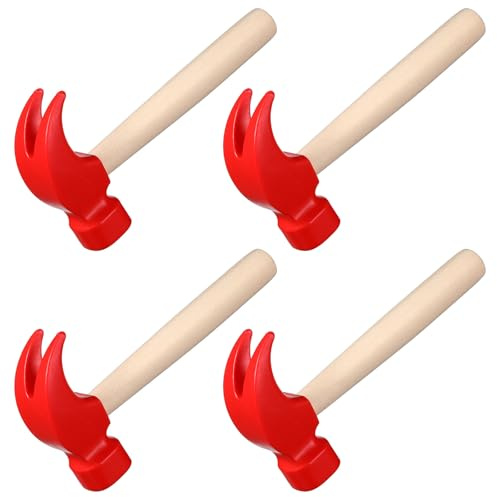 TOYANDONA Wooden Hammer Toys Kids Hammer Toys for Parent-Child Interaction Cognition Training and Coordination Practice Simulated Playthings Easy to Clean and Store 4 pieces
