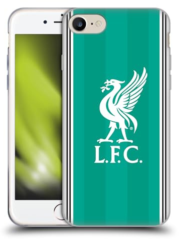 Head Case Designs Officially Licensed Liverpool Football Club Third 2025/26 Kit Gel Case [Military Grade Protection] Compatible with Apple iPhone 7/8 / SE 2020 & 2022 and Compatible with MagSafe