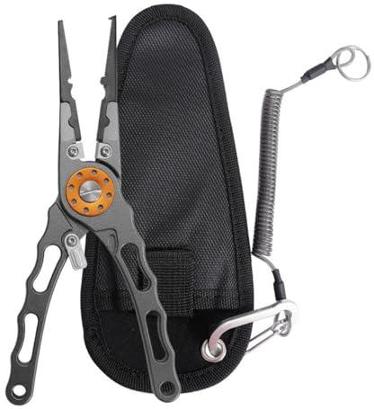 Gutol 1 set Multifunctional Fishing Pliers kit, Aluminum Alloy with Wire Cutter, Ring Opener, for Freshwater Saltwater