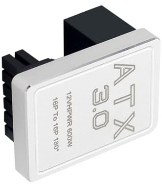 JDNH Werkzeuglose PCIe5.0 ATX3.0 Strombrücke, Aluminium-ABS-Stecker für Desktop-Upgrades, GPU-Stromanschlüsse, Aluminium, ABS