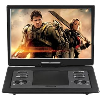 Zanthicia Kompakter DVD Player für TV AB Wiederholungslesen und Ausschaltspeicher unterstützt 1080P Ultras Clear Videowiedergabe ABS, 15.4 Zoll