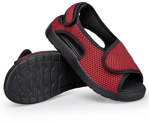 Gaatpot Zapatillas Diabéticos Mujer Sandalias de Ortopédica Hombre | Ajustables,Extra Anchas,Ligeras ,Zapatos de rehabilitación,Artritis Edema,Respirable