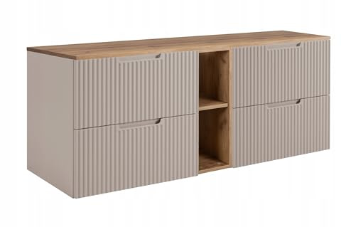RODAN Schrank Goldene Eiche Kaschmir Möbelstück | Moderne Möbel, Bastelregal, Bastelplatte 60 cm + 60 cm + 140 cm