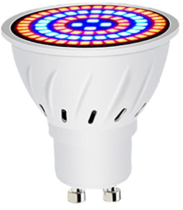 Peosaard Ampoule de culture 60 LED GU10 Lampe horticole à spectre complet pour plantes d'intérieur 220 V pour plantes d'intérieur, jardin succulent, ampoule de croissance LED