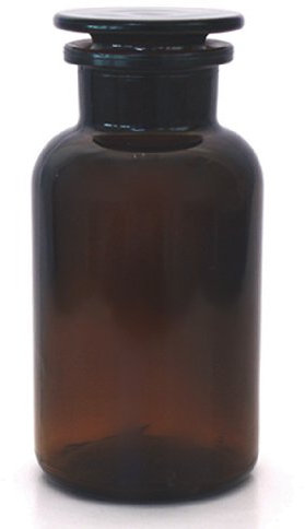 Apothekerflaschen 10 x 500 ml - Braun - inkl. Glasstopfen *Weithalsflasche Apothekerglas Stopfenflasche Laborflasche Laborglas Rundschulterflasche Weithalsflaschen*
