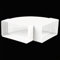Krümmer/Bogen PVC für Lüftungskanal 110x55mm, 90° horizontal / (5251)