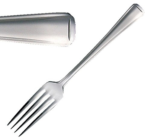 Olympia Harley Stainless Steel Dessert Fork 180mm, Pack of 12 | Classic Harley design fits formal and casual tables, offering a durable construction for busy restaurant and home dining.