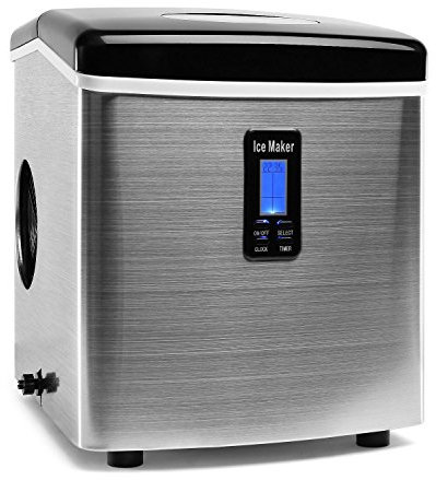 Klarstein Machine à glacons 150W, réservoir 3,3L pour jusqu'à 13kg de glacons/jour (certifiée TÜV-GS, châssis en acier, silencieuse) - Noir