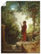 ARTland Poster Kunstdruck Wandposter Bild ohne Rahmen 30x40 cm Idyll Garten Terasse Pflanzen Morgen Zeitungsleser im Hausgärtchen 1850 Romantik Carl Spitzweg B4KQ
