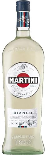 MARTINI Bianco Aperitivo, 14,4% vol., 100cl / 1L, Aperitivo Italien infusé aux herbes et fleurs aromatiques