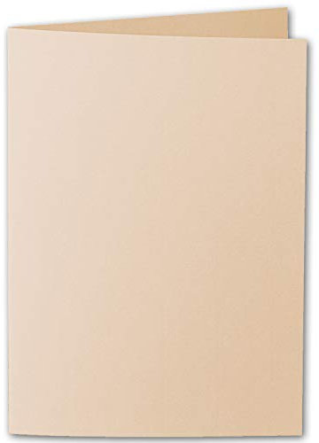ARTOZ 25x DIN B6 Faltkarten - baileys (Braun) gerippt 120 x 169 mm Klappkarten blanko - Karten zum selbstgestalten mit 220 g/m² edle Egoutteur-Rippung - Serie 1001