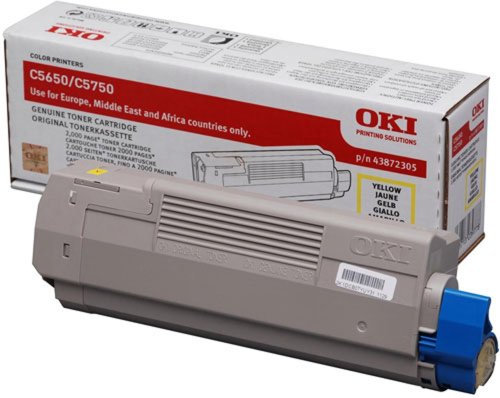 OKI 43872305 C5650, C5750 Tonerkartusche 2.000 Seiten, gelb