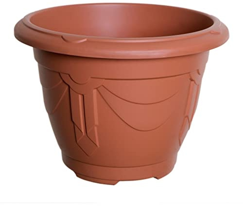 Whitefurze G02014 43cm Venetian Round Planter - Terracotta