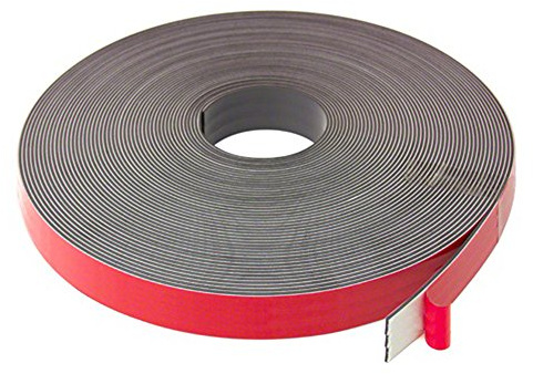 MagFlex® Flexible Magnetic Tape with Foam Self Adhesive Designed to Provide a Strong Grip on Magnetic Metal Based Surfaces - Polarity A - 25.4mm Wide - 5m Length