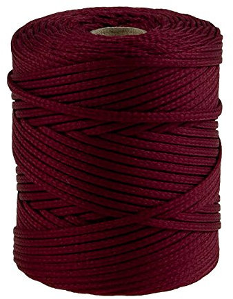 100m Polyester-Schnur Kordel 4mm, PES Kordel Flechtschnur, Polyesterkordel, Farbe:weinrot